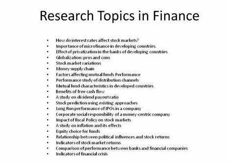 Financial management dissertation topics