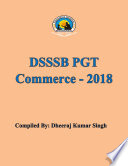 DSSSB PGT Commerce Question Paper with Answer - 2018