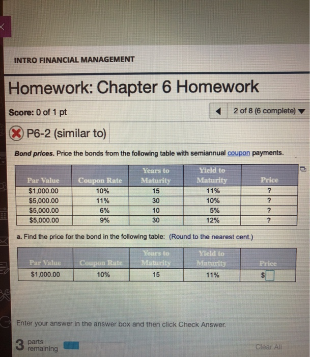 Financial management homework