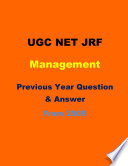 UGC NET JRF Management Previous Year Question Paper & Answer