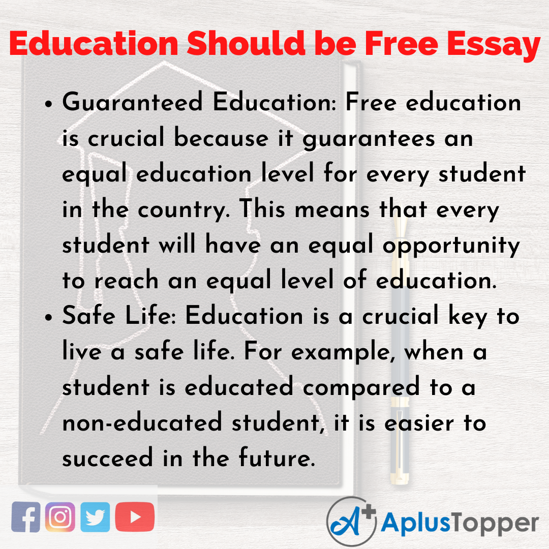 Education should be free for everyone Argumentative essay