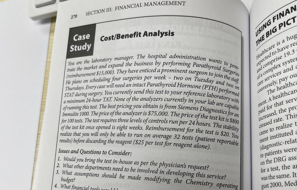 Case control study financial management healthcare