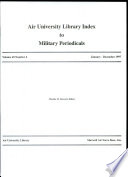 Air University Library Index to Military Periodicals