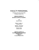 Faculty Personnel